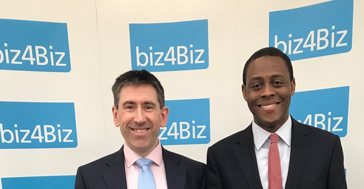 Stephen Ainsworth, Head of Mid-Corporate, Eastern Region at Barclays, with Bim Afolami, MP for Hitchin and Harpenden and Conservative Party Vice Chair for Youth